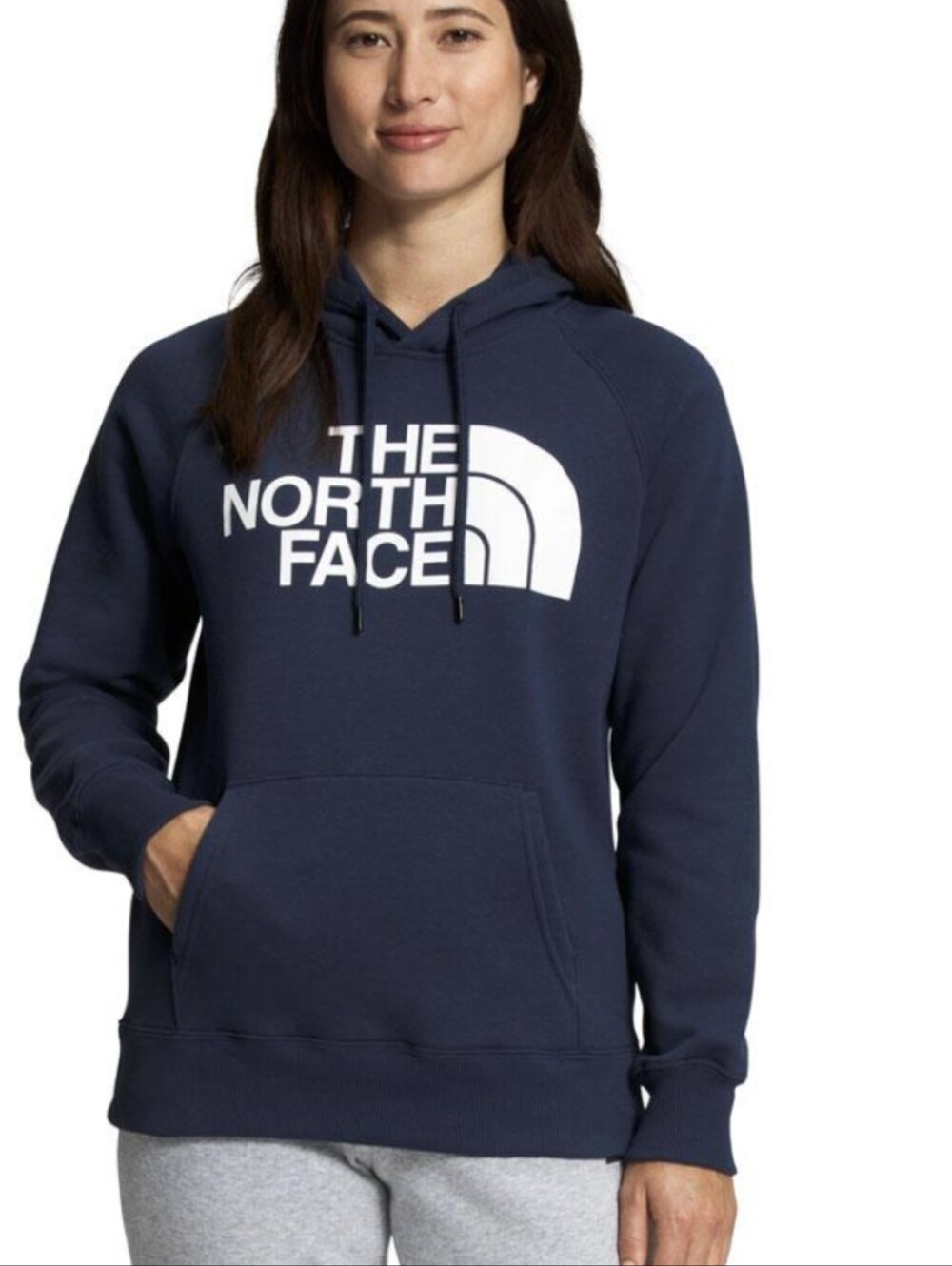 The North Face Women's Navy Blue Half Dome Pullover Hoodie Sweatshirt Sz M